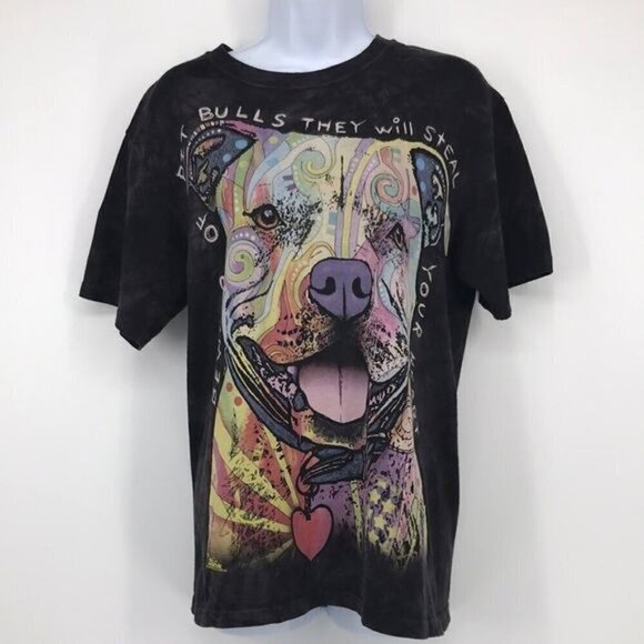 The Mountain Pastel Pitbull Tee Shirt Size Small - Picture 1 of 6